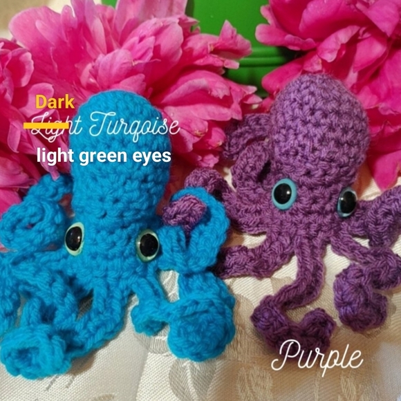 Hand Made Crocheted Mini Octopus Toy - Picture 7 of 12